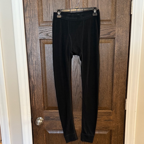 Devold of Norway Men’s Black Base Layer Tights Joggers size medium - Picture 1 of 6